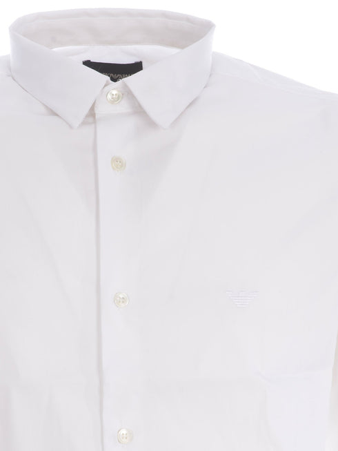 Emporio Armani Camicia elegante Camicia Uomo con logo applicato Bianco - Francavilla Moda